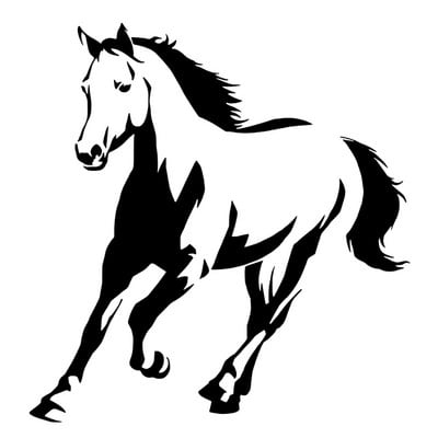 Naljepnica za osobnost automobila Naljepnice za modeliranje konja PVC modni branik za automobile Ukrasni dodaci Zaštita od sunca Vodootporna naljepnica