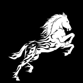 15,8cm*16,3cm Horse Creative Decoration Body Of Car Αυτοκόλλητο Αυτοκινήτου Vinyl Decal Μαύρο/Ασημί για αυτοκόλλητα Dodge