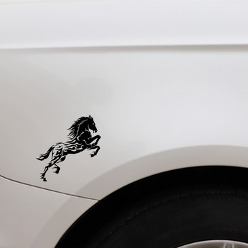 15.8CM*16.3CM Конна креативна декорация Каросерия на автомобилна шарка Стикер за кола Винилова наклейка Черен/Сребърен за стикери на Dodge