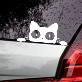 14CM*6.2CM Изненадваща котка, надничаща, стикер за кола Винилова наклейка за стикери на Lexus