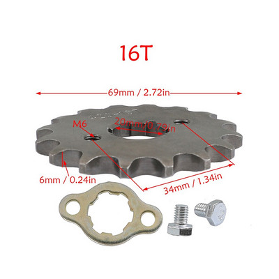 TDPRO Motocicletă 420 14/15/16T 20mm Pinion Față Motor pentru 110cc 125cc Lifan SSR Taotao Dirt Bike