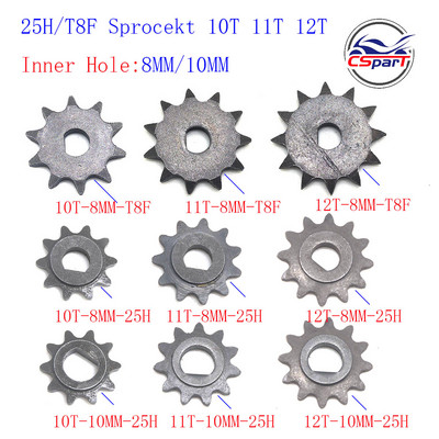 10 11 12 Zobs 10T 11T 12T 25H T8F D tips 8MM 10MM skuveklis EVO X-Treme IZIP E Motorollera motora zobrats MY1020