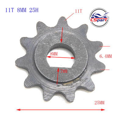 10 11 12 Hammas 10T 11T 12T 25H T8F D Tüüp 8MM 10MM Raseerija EVO X-Treme IZIP E Rollermootori ketiratas MY1020