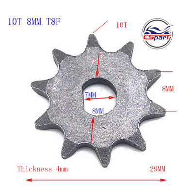 10 11 12 Hammas 10T 11T 12T 25H T8F D Tüüp 8MM 10MM Raseerija EVO X-Treme IZIP E Rollermootori ketiratas MY1020
