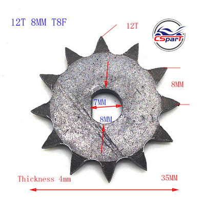 10 11 12 Hammas 10T 11T 12T 25H T8F D Tüüp 8MM 10MM Raseerija EVO X-Treme IZIP E Rollermootori ketiratas MY1020