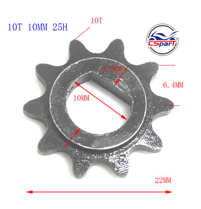 10 11 12 Hammas 10T 11T 12T 25H T8F D Tüüp 8MM 10MM Raseerija EVO X-Treme IZIP E Rollermootori ketiratas MY1020