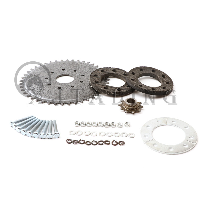 44 danties galinės pavaros žvaigždutės variklio komplektas, tvirtinimo trinkelės, tinkamos 49cc 66cc 80cc motorizuoto dviračio dviračio galinės pavaros žvaigždutės dalims