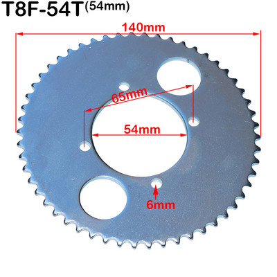 Motocicletă T8F 54T dinți 26mm 29mm 35mm 54mm Pinion spate lanț T8F 136 de lanțuri pentru 47cc 49cc Pocket Bike Mini Moto Quad ATV