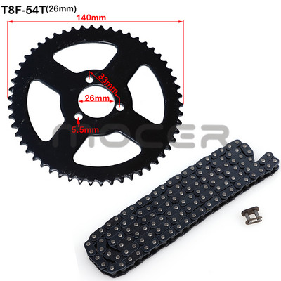 Motocicletă T8F 54T dinți 26mm 29mm 35mm 54mm Pinion spate lanț T8F 136 de lanțuri pentru 47cc 49cc Pocket Bike Mini Moto Quad ATV