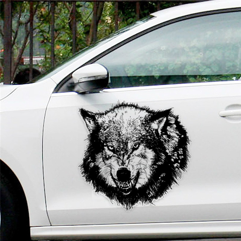 20x20cm Decal auto Lup Accesorii exterioare pentru mașini și motociclete Autocolant de vinil Decalcomar amuzant Decorare mașină personalizată