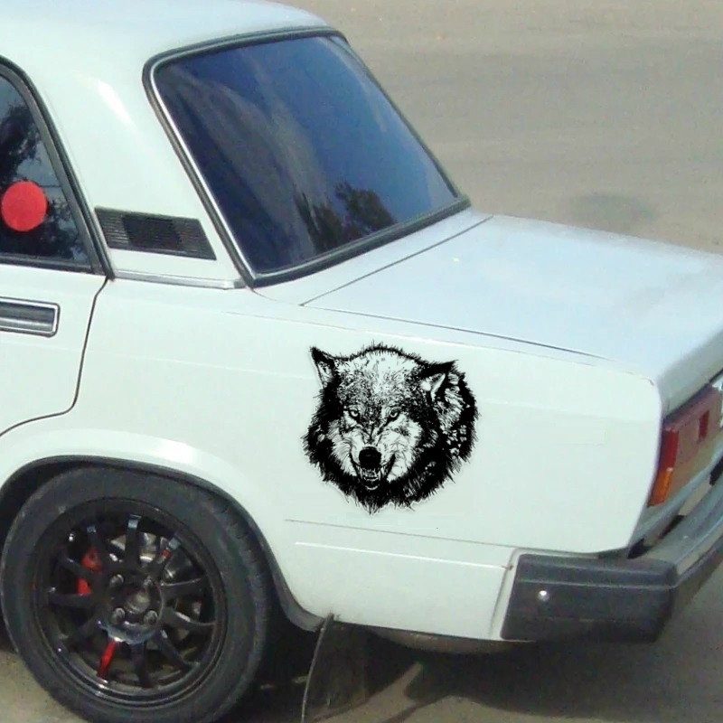 20x20cm Decal auto Lup Accesorii exterioare pentru mașini și motociclete Autocolant de vinil Decalcomar amuzant Decorare mașină personalizată