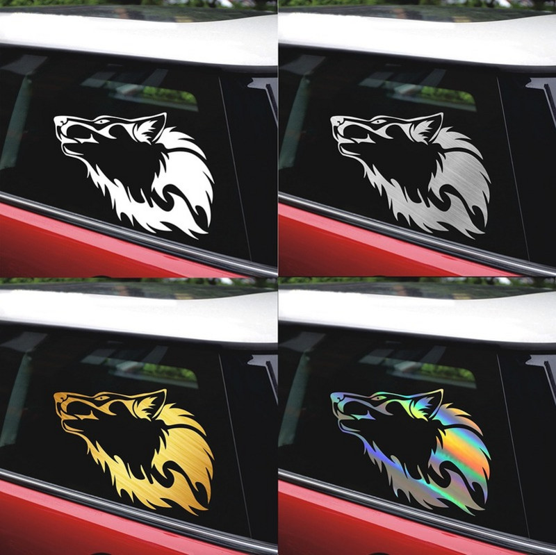 Autocolante Tancredy Autocolant lup urlat Autocolant pentru bara de protectie Autocolant pentru stilul masinii Decorare portiere masina Geam Vinil Decal rezistent la apa