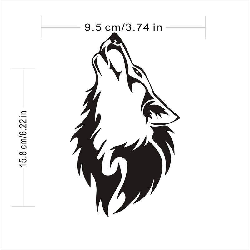 Autocolante Tancredy Autocolant lup urlat Autocolant pentru bara de protectie Autocolant pentru stilul masinii Decorare portiere masina Geam Vinil Decal rezistent la apa