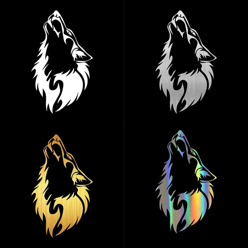 Autocolante Tancredy Autocolant lup urlat Autocolant pentru bara de protectie Autocolant pentru stilul masinii Decorare portiere masina Geam Vinil Decal rezistent la apa