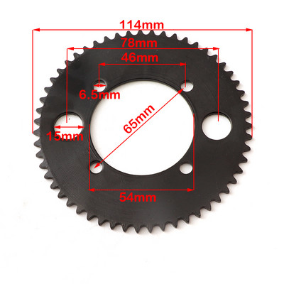 25H 55T hambaga 29/54mm tagumise keti ketiratas elektrilise rolleri minimootorratta taskurattale ATV Quad