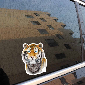 13x10cm Personalized Animal Tiger Creative Decals Διακόσμηση στυλ αυτοκινήτου για παράθυρο προφυλακτήρα τηλέφωνο Κιθάρα αδιάβροχο εξωτερικό