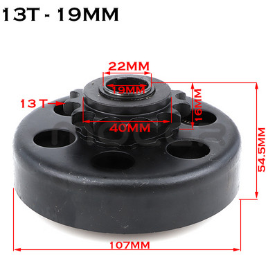 16 mm 19 mm 20 mm 25.4 mm Centrifugalna automatska spojka 10/11/12/13/14 zub za GO Kart Fun Karting Minibike motor 420/35# Lanac