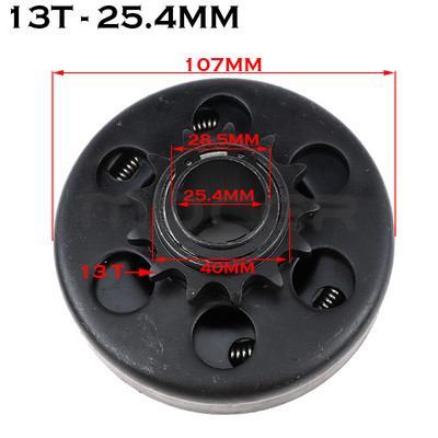 16 mm 19 mm 20 mm 25.4 mm Centrifugalna automatska spojka 10/11/12/13/14 zub za GO Kart Fun Karting Minibike motor 420/35# Lanac