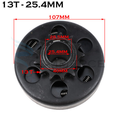 16/19/20/25,4 mm GO Kart Fun Centrifugal Automatic Clutch 3/4" 10/11/12/13/14/18T 420\350\428 Αλυσίδα για κινητήρα Minibike Karting