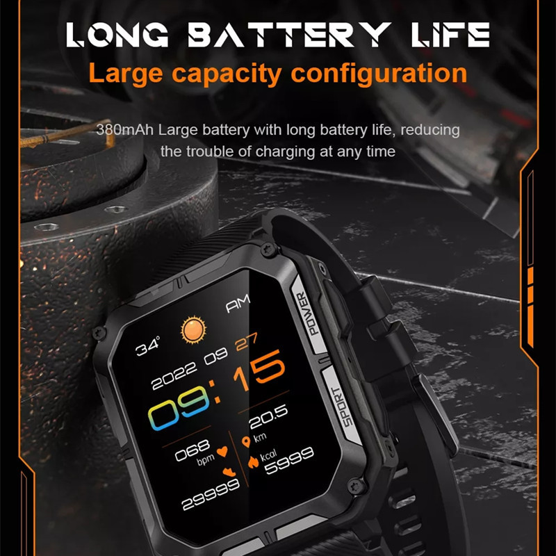 2023. Najnoviji pametni sat C20 PRO 1,83 inča Muški Glazba BT Poziv Sportovi na otvorenom Fitness Praćenje otkucaja srca Krvni tlak Pametni sat