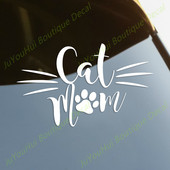 JuYouHui išorės priedai Lipdukai CAT MOM Viniliniai automobilių lipdukai Neperšlampami automobilių dekorai ant automobilio kėbulo buferio galinio lango nešiojamojo kompiuterio