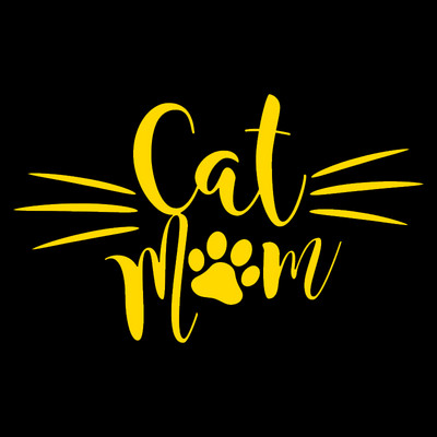 JuYouHui išorės priedai Lipdukai CAT MOM Viniliniai automobilių lipdukai Neperšlampami automobilių dekorai ant automobilio kėbulo buferio galinio lango nešiojamojo kompiuterio