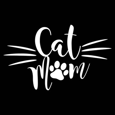 JuYouHui išorės priedai Lipdukai CAT MOM Viniliniai automobilių lipdukai Neperšlampami automobilių dekorai ant automobilio kėbulo buferio galinio lango nešiojamojo kompiuterio