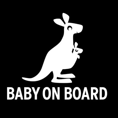 JuYouHui välistarvikute kleebis Kangaroo Baby on pardal Vinüülist autokleebised Veekindlad autodekoratsioonid auto kere põrkeraua aknal