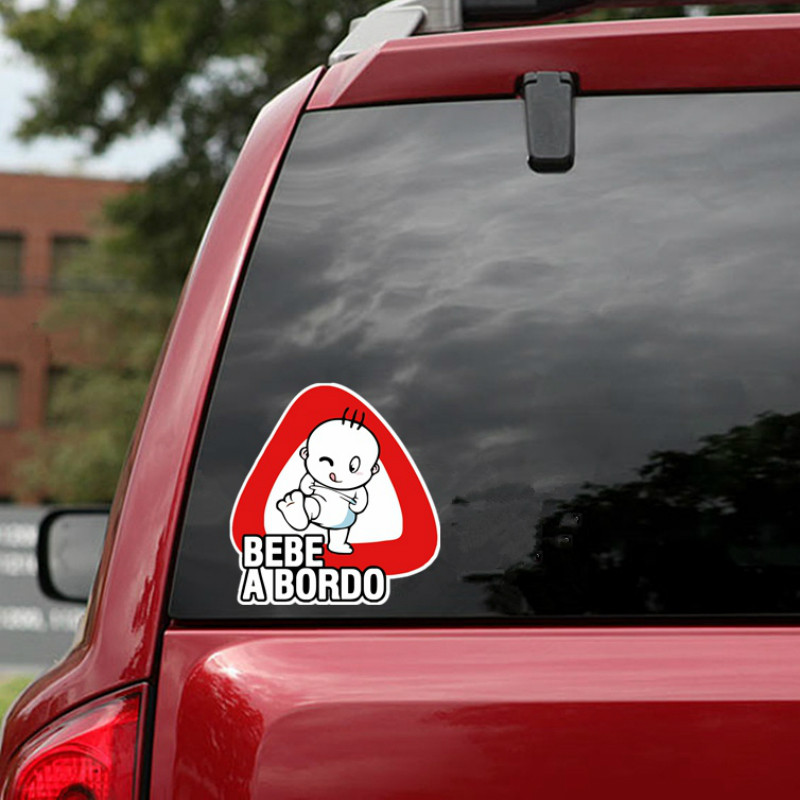 Armas autokleebis Baby pardal Bebe A Bordo autodekoratsiooniga veekindel vinüülkleebis