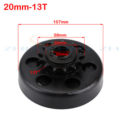 Αξεσουάρ μοτοσικλέτας Clutch Karting 10 \11\12\13\14\18Tooth 420\35\428 Chain For GO Kart Dirt Pit Bike Motor Touring Motocross