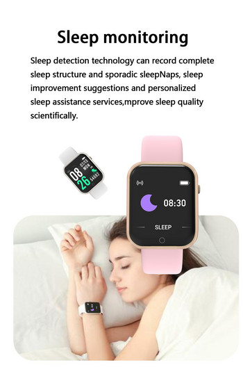 Smartwatch Sport Fitness Tracker Men Put Photo Sleep Fitness Message Reminder 1,44 Inch Dial Iwo