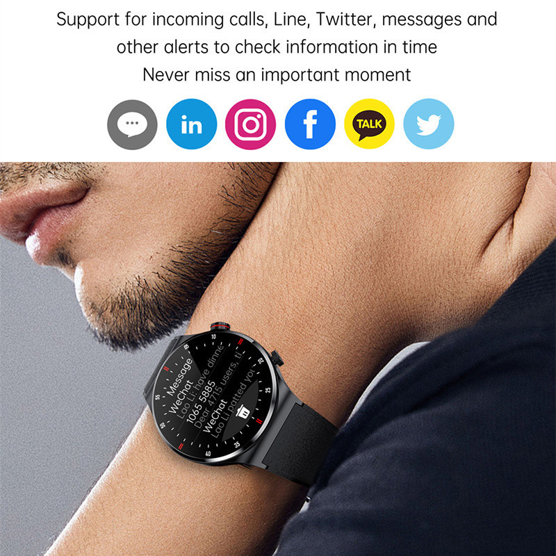  NFC Bluetooth Call Bussiness Smart Watch Meeste EKG+PPG vererõhumõõtur Sport Fitness Smart Watch Android IOS jaoks