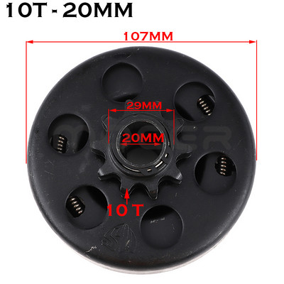 Ambreiaj centrifugal automat 19mm 20mm 10T 3/4" 10 dinți 420 lanț pentru piese de motor GO Kart Fun ATV Karting Minibike