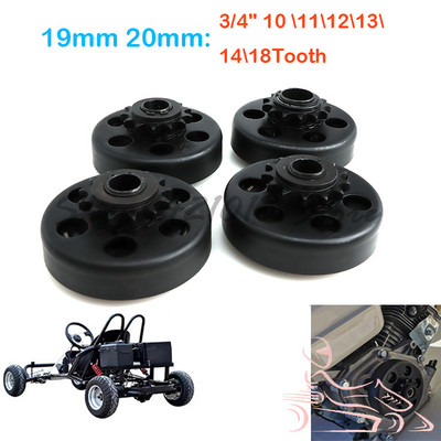 19mm 20mm GO Kart Fun Centrifugal Automatic Clutch 3/4" 10 \11\12\13\14\18Tooth 420\35\428 Chain for Karting Minibike engine
