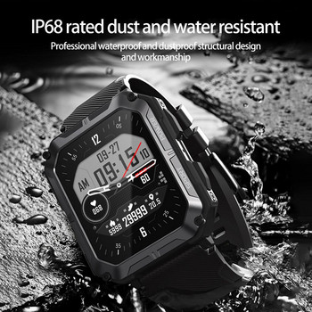 C20 Pro 2023 New Military Smart Watch Men IP68 Outdoor Sports Fitness Tracker 24H Health Monitor Smartwatch για Android IOS