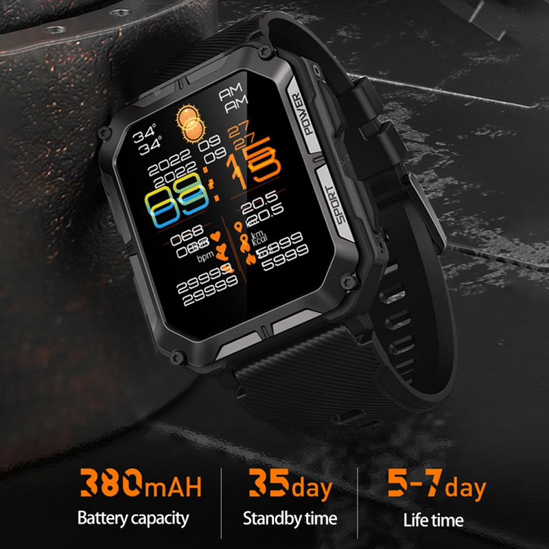 C20 Pro 2023 New Military Smart Watch Men IP68 Outdoor Sports Fitness Tracker 24H Health Monitor Smartwatch για Android IOS