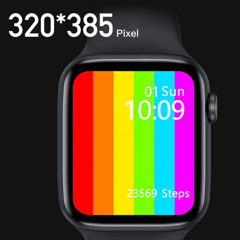 Смарт часовник IWO W26 Розово злато Продажба 1.75 Голям екран Bluetooth Измерване на температурата на разговор Мъжки Смарт часовник Iwo 12 Watch Series 6