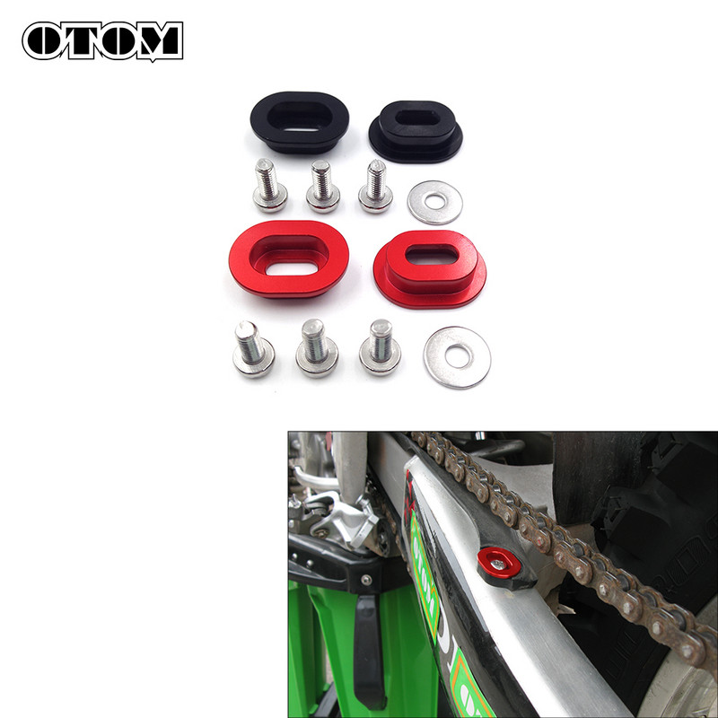 OTOM 2vnt motociklų grandinės slankiklių poveržlės, aliuminio CNC apdirbimo poveržlė, skirta HONDA CRF150R CRF250R CRF250X CRF450X CR125 CRM250