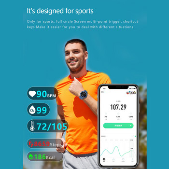 SmartWatch Sport HT6 Αδιάβροχες λειτουργίες άσκησης σε εξωτερικό χώρο Γυναικεία Μόδα για άνδρες Έξυπνο ρολόι παρακολούθησης ύπνου καρδιακού ρυθμού για Android IOS