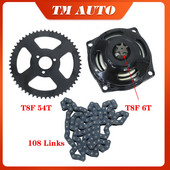Lanț Mini Moto 47cc 49cc T8F Lanț cu sistem de transmisie cu 108 legături cu cutie de viteze 54T și pinion spate Se potrivește Mini Moto Pocket Bike