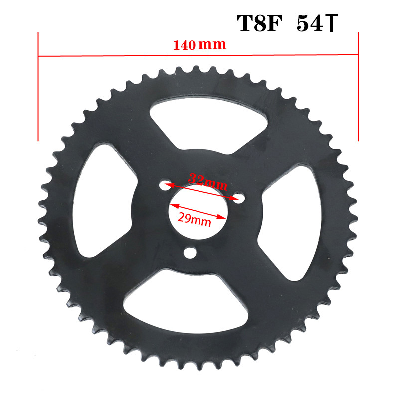 Mini Moto 47cc 49cc T8F grandinė 108 Link pavaros sistemos grandinė su 54T pavarų dėže ir galine žvaigždute tinka Mini Moto Pocket Bike