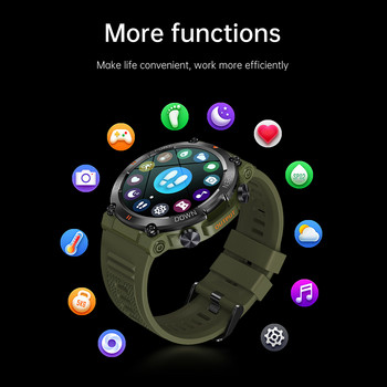 Smartwatch K56PRO 400 mA Ανδρικό Έξυπνο ρολόι καρδιακού ρυθμού, συμβατό με Bluetooth 5.0 Call Fitness Tracker