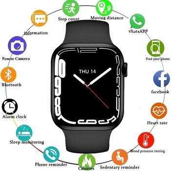 Smartwatch Безжично зареждане T700 Pro Max Фитнес гривна 5.0 Bluetooth разговор Сърдечен ритъм Кръвно налягане Мъжки Смарт часовник Жени