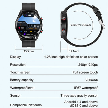 Нов моден спортен смарт часовник за 2023 г. Винаги показва времето Фитнес тракер Bluetooth разговор Смарт часовник за мъжки Android Xiaomi IOS