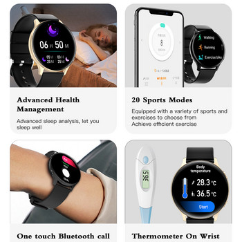 2023 Νέο Έξυπνο ρολόι Ανδρικό Στρογγυλό Έξυπνο Γυναικείο Ρολόι Bluetooth Κλήσεις Ρολόγια Ανδρικά Γυναικεία Βραχιόλι Γυμναστικής Προσαρμοσμένη Πρόσοψη Ρολογιού + Κουτί δώρου