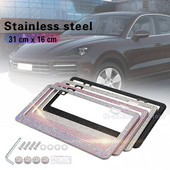 4 värvi USA mudeli numbrimärgi raam Bling Crystal naiste numbrimärgi raam Litsentsikaane hoidik Rhinestone auto juhiloa raam