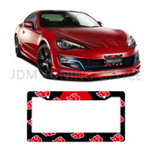 Cadru pentru plăcuță de înmatriculare Akatsuki Red Cloud JDM Car Racing Capa pentru plăcuță de înmatriculare din plastic Universal pentru stilul mașinii Accesorii auto