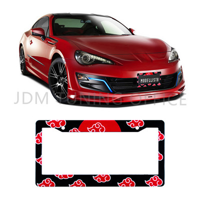 Rám na evidenčné číslo ŠPZ Akatsuki Red Cloud, plastový kryt ŠPZ pre pretekárske autá JDM, univerzálny pre styling auta, autopríslušenstvo