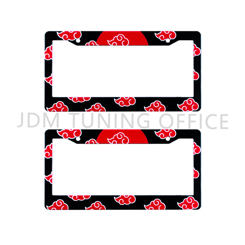 Cadru pentru plăcuță de înmatriculare Akatsuki Red Cloud JDM Car Racing Capa pentru plăcuță de înmatriculare din plastic Universal pentru stilul mașinii Accesorii auto