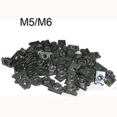 Pachet de 10 buc. Mașină Motocicletă Scooter ATV Moped E-bike Capac din plastic Suport metalic 6mm 5mm Clipuri tip U cu piuliță M6 M5